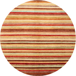 Round Contemporary Red Modern Rug, con386