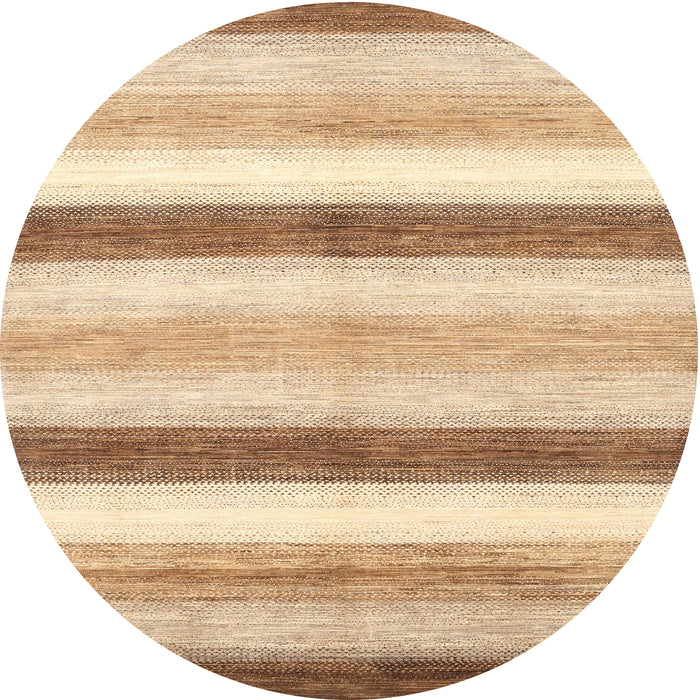 Round Contemporary Sun Yellow Modern Rug, con389