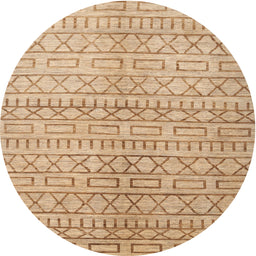Round Machine Washable Contemporary Bronze Brown Rug, wshcon394