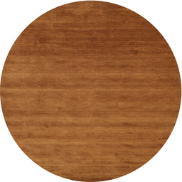 Round Contemporary Mahogany Brown Modern Rug, con40