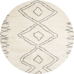 Round Machine Washable Contemporary Champagne Beige Rug, wshcon416