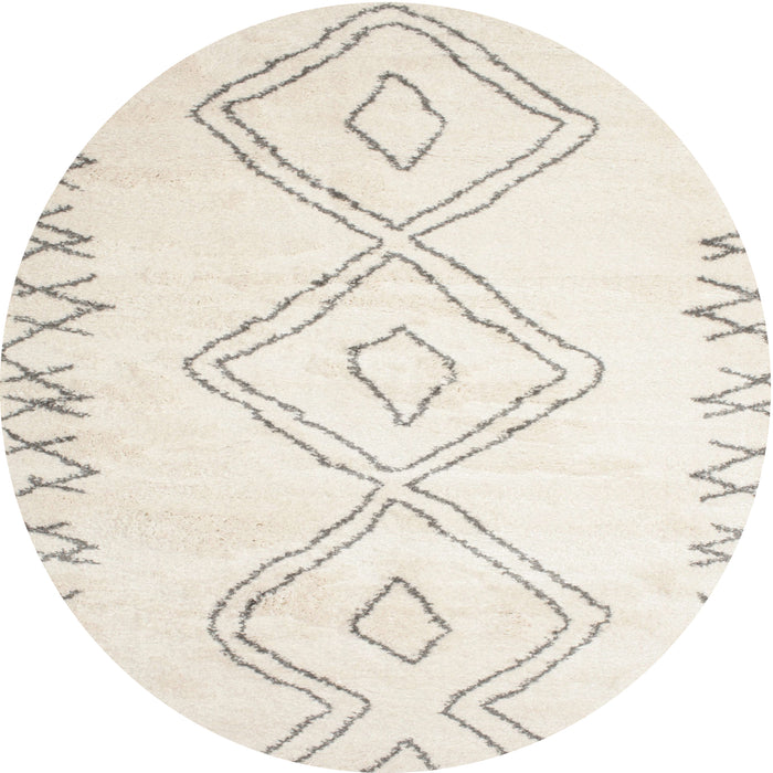 Round Machine Washable Contemporary Champagne Beige Rug, wshcon416