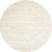 Round Machine Washable Contemporary Blanched Almond Beige Rug, wshcon417