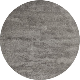 Round Machine Washable Contemporary Gunmetal Gray Rug, wshcon420