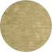 Round Contemporary Caramel Brown Modern Rug, con421