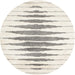 Round Machine Washable Contemporary Antique White Beige Rug, wshcon427