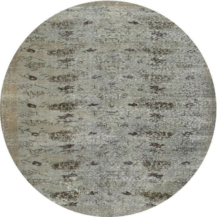 Round Contemporary Sage Green Modern Rug, con446