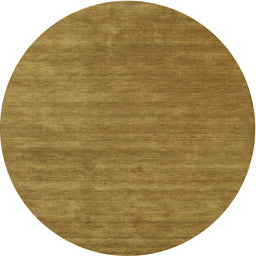 Round Machine Washable Contemporary Dark Golden Brown Rug, wshcon44