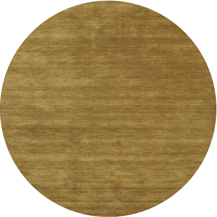 Round Machine Washable Contemporary Dark Golden Brown Rug, wshcon44
