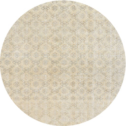 Round Contemporary Wheat Beige Modern Rug, con451