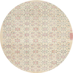 Round Contemporary Wheat Beige Modern Rug, con461