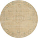 Round Machine Washable Contemporary Sand Brown Rug, wshcon462