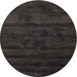 Round Machine Washable Contemporary Western Charcoal Gray Rug, wshcon469