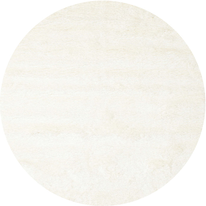 Round Machine Washable Contemporary Soft Ivory Beige Rug, wshcon472