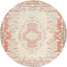 Round Machine Washable Contemporary Wheat Beige Rug, wshcon473