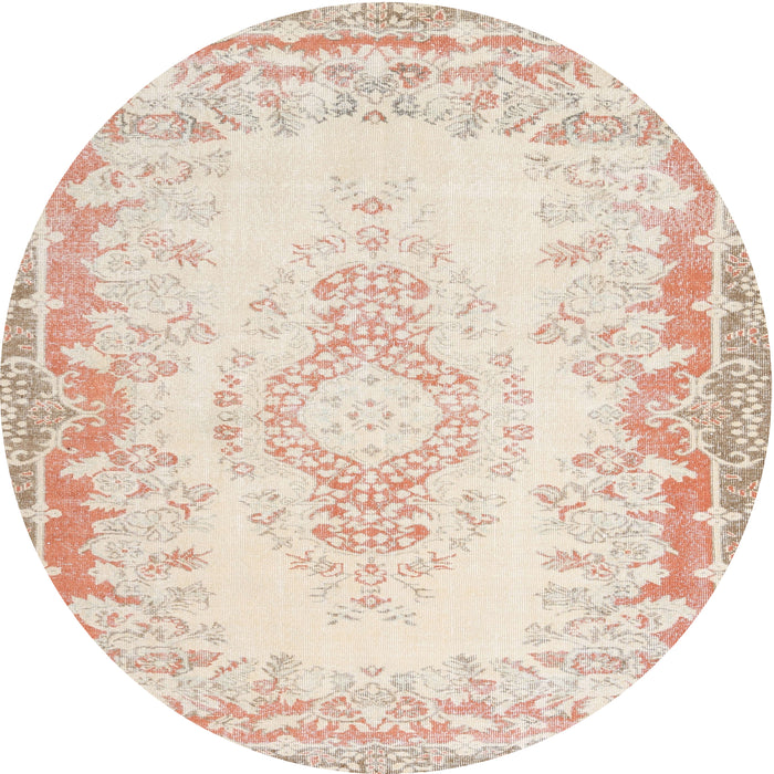 Round Contemporary Wheat Beige Modern Rug, con473