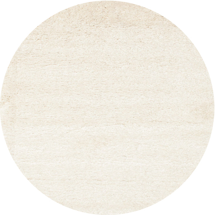 Round Machine Washable Contemporary Soft Ivory Beige Rug, wshcon476