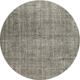 Round Machine Washable Contemporary Sage Green Rug, wshcon479