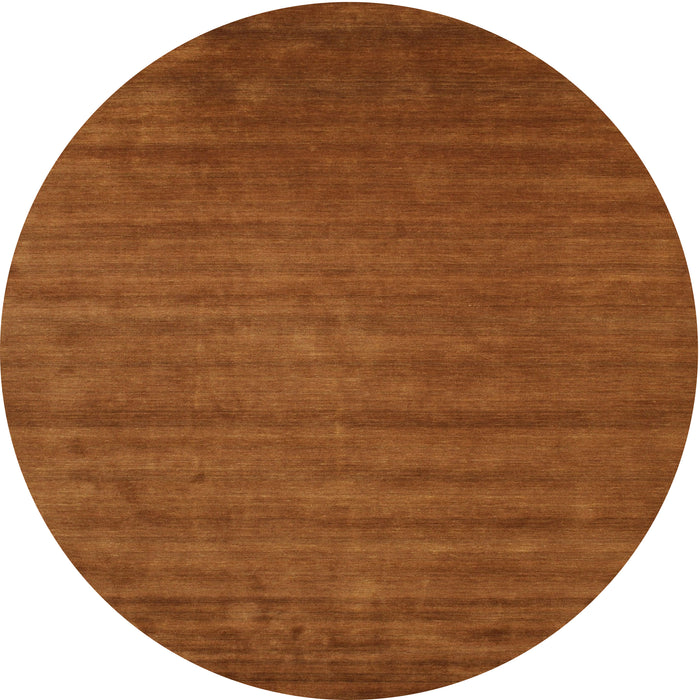 Round Contemporary Mahogany Brown Modern Rug, con47