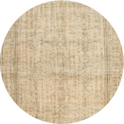 Round Contemporary Brown Gold Modern Rug, con480