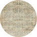 Round Contemporary Desert Sand Beige Modern Rug, con482