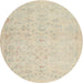 Round Contemporary Khaki Gold Modern Rug, con485