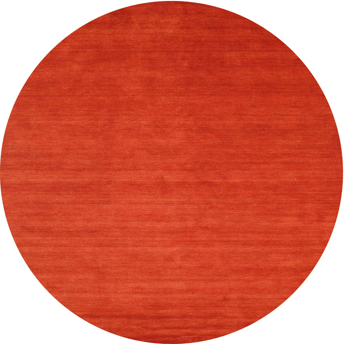 Round Contemporary Neon Red Modern Rug, con48