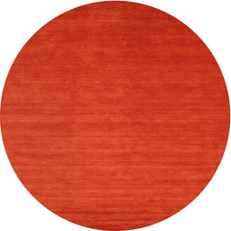 Round Machine Washable Contemporary Neon Red Rug, wshcon48