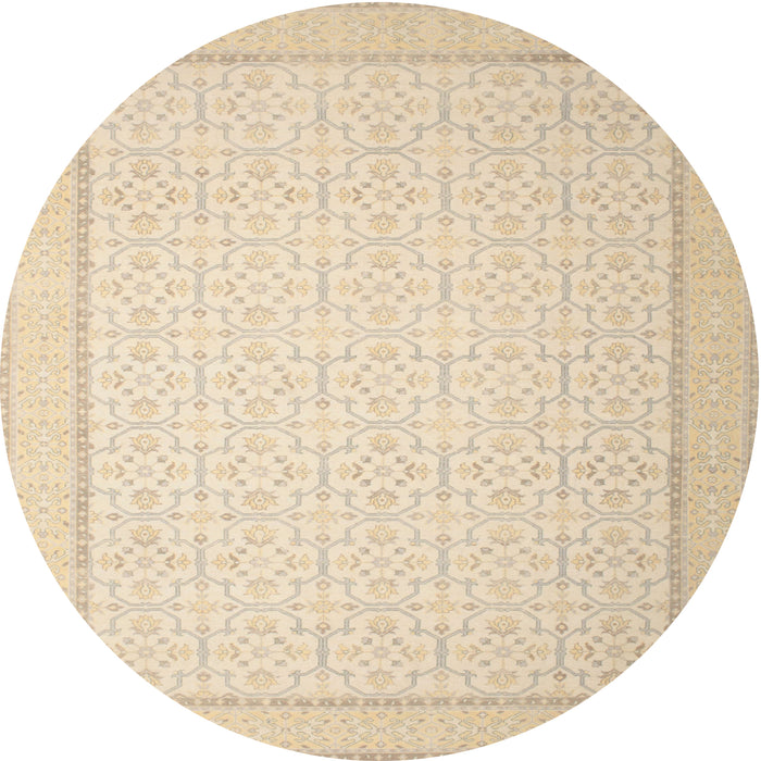 Round Contemporary Khaki Gold Modern Rug, con497