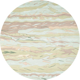 Round Machine Washable Contemporary Brown Rug, wshcon507