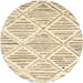 Round Contemporary Golden Blonde Gold Modern Rug, con520