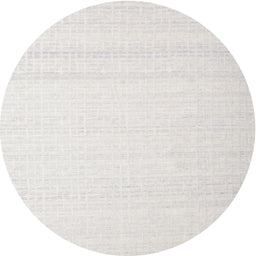 Round Machine Washable Contemporary Dark White Beige Rug, wshcon533