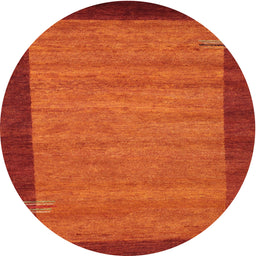 Round Contemporary Neon Red Modern Rug, con535