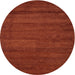 Round Contemporary Red Modern Rug, con537