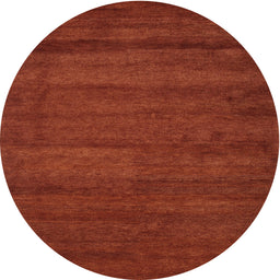 Round Machine Washable Contemporary Red Rug, wshcon537
