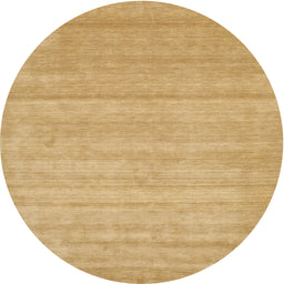 Round Machine Washable Contemporary Yellow Rug, wshcon53