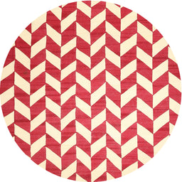 Round Machine Washable Contemporary Gold Rug, wshcon548