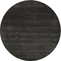 Round Contemporary Charcoal Black Modern Rug, con54