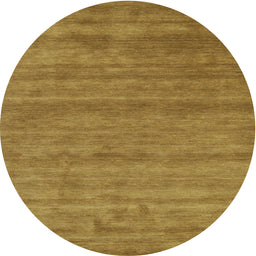 Round Machine Washable Contemporary Dark Golden Brown Rug, wshcon55