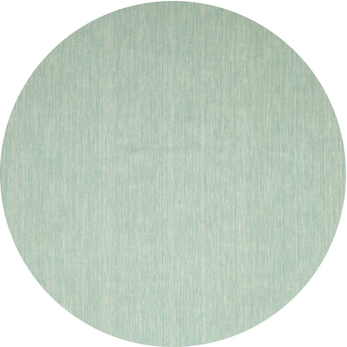 Round Machine Washable Contemporary Green Rug, wshcon564