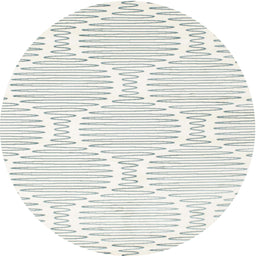 Round Contemporary Silver Gray Modern Rug, con565