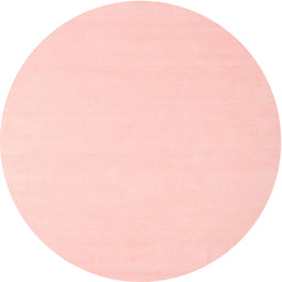 Round Contemporary Pastel Pink Modern Rug, con570