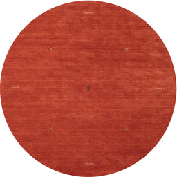 Round Contemporary Neon Red Modern Rug, con575