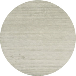 Round Machine Washable Contemporary Pale Silver Gray Rug, wshcon582