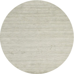 Round Machine Washable Contemporary Pale Silver Gray Rug, wshcon583