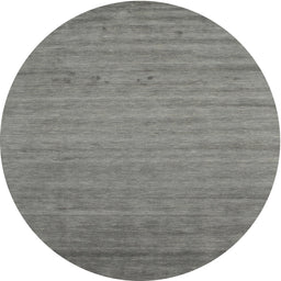 Round Machine Washable Contemporary Gray Rug, wshcon584