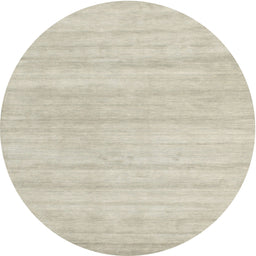 Round Contemporary Tan Brown Solid Rug, con586