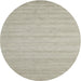 Round Contemporary Sage Green Solid Rug, con587