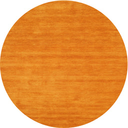 Round Machine Washable Contemporary Orange Red Rug, wshcon58