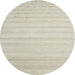 Round Contemporary Tan Brown Solid Rug, con590